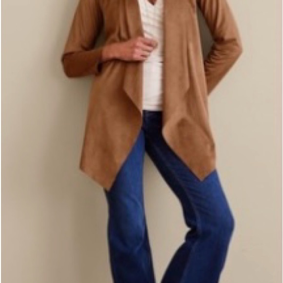 Soft Surroundings Drape Faux Suede Jacket - Picture 12 of 12